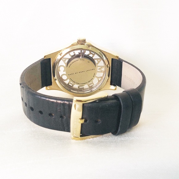 Marc Jacobs Skeleton Watch w/ Leather Band - Picture 2 of 8